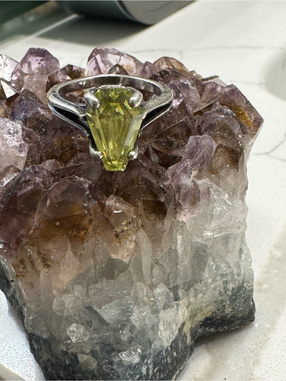 Coffin Gem Brand Sterling Ring - Elegant Women's Jewelry